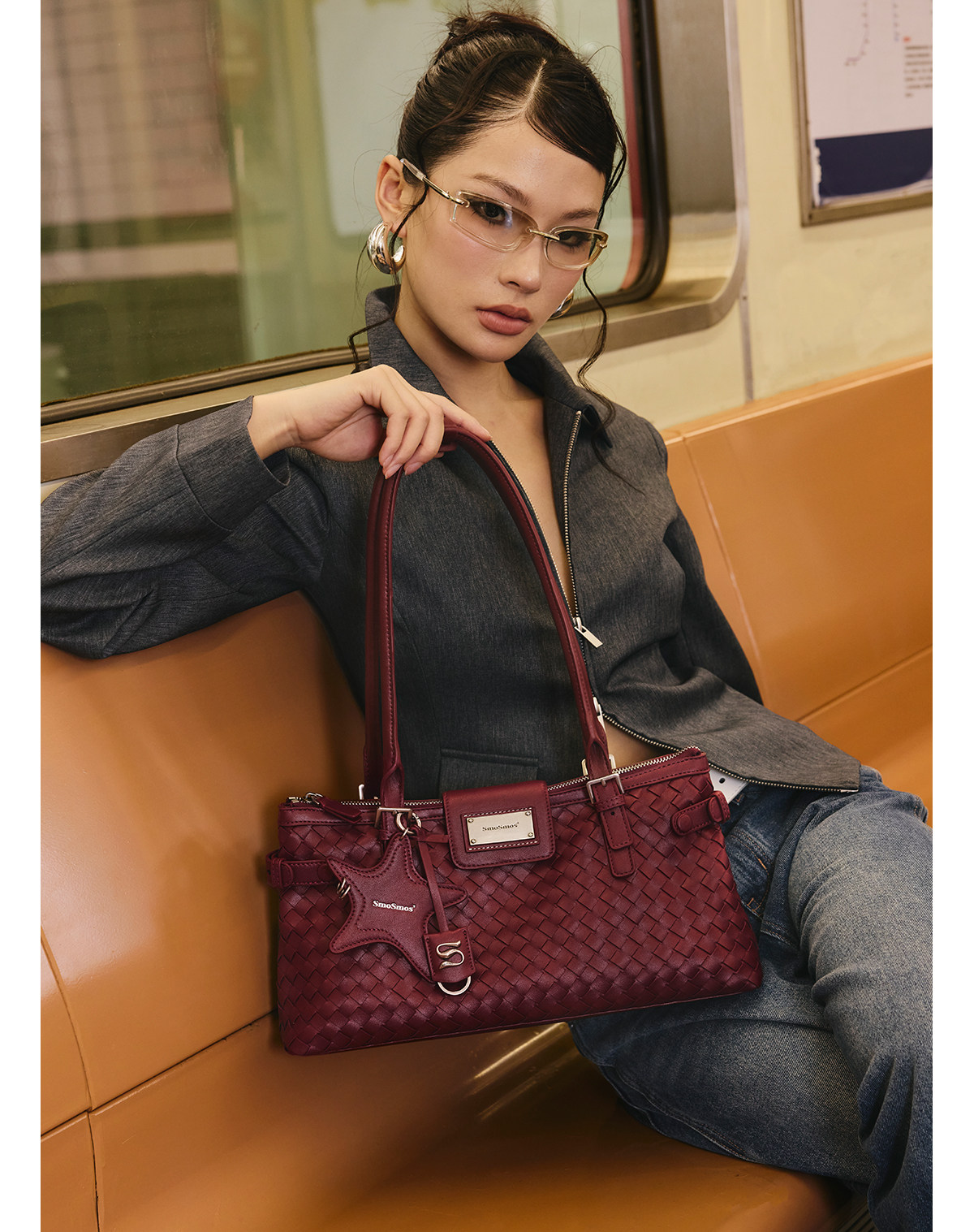 SmoSmos Woven Underarm Bag