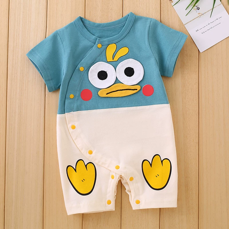 Детский хлопковый летний тонкий боди для новорожденных, unisex, женская и мужская одежда, летняя одежда
