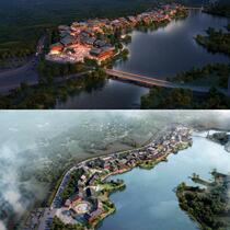 Southwest Guizhou Miao Town Ancient Town Ancient City Tourist Area Commercial Street SU Model sketchup