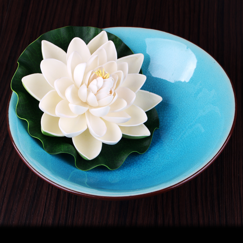 Beauty bed viewing basin spa spa decoration ornamental basin Lotus ceramic ice crack good looking appreciation pot