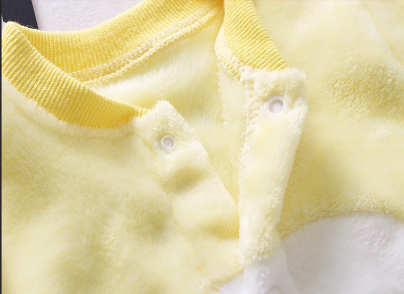 Bộ đồ liền thân flannel cho bé, quần áo, mùa thu đông, ấm áp, quần áo sơ sinh, đồ ngủ nhung san hô, trang phục, romper quan ao tre em