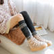 Japanese autumn and winter thickened rabbit wool stockings for women over the knee socks wool knee pads extended warm leggings socks for outer wear