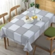 Khăn trải bàn bằng vải cotton cùi nhỏ tươi không thấm nước chống vảy dầu không dùng một lần Bàn nhựa PVC bàn cà phê nhà lưới đỏ in