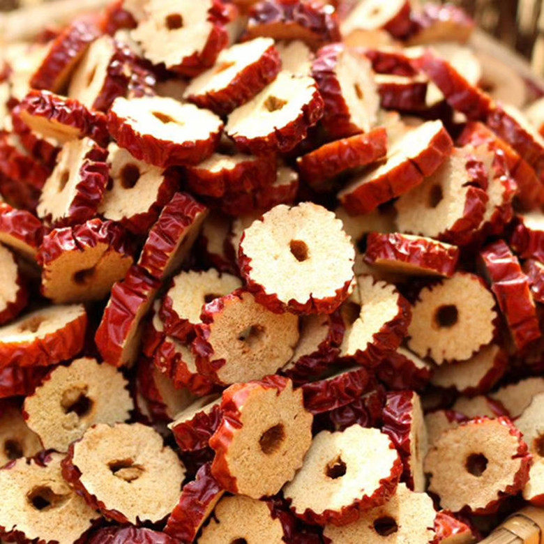 Crispy red jujube slices bagged red jujube dried seedless tea snacks dry red jujube ring wash-free Xinjiang 500g