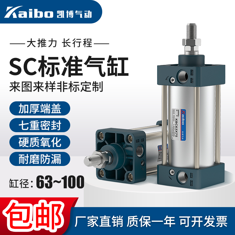 SC Standard cylinder small pneumatic 63 80 100X25X50X75X125X150X200X250X300X500