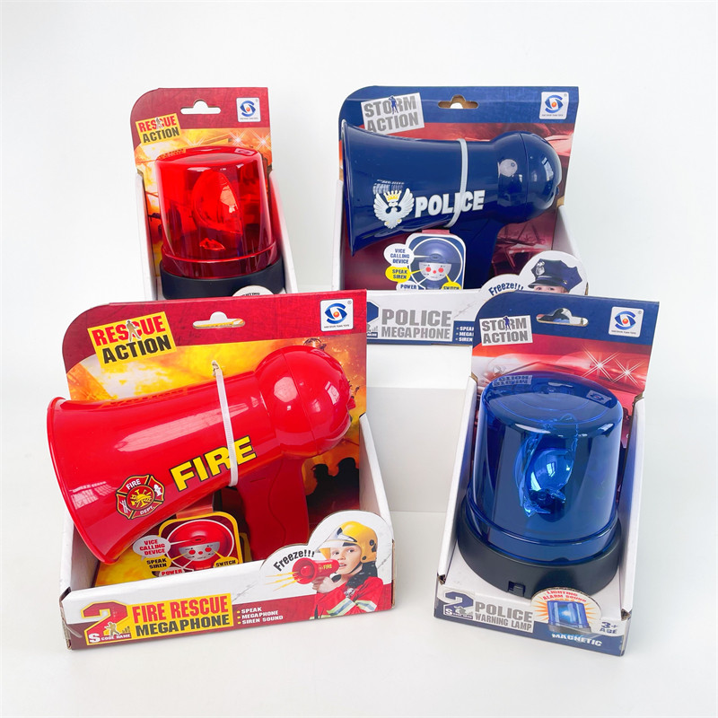 Children's horn lightsToy loudspeaker police car dress home wine siren boy gift magnetic fire