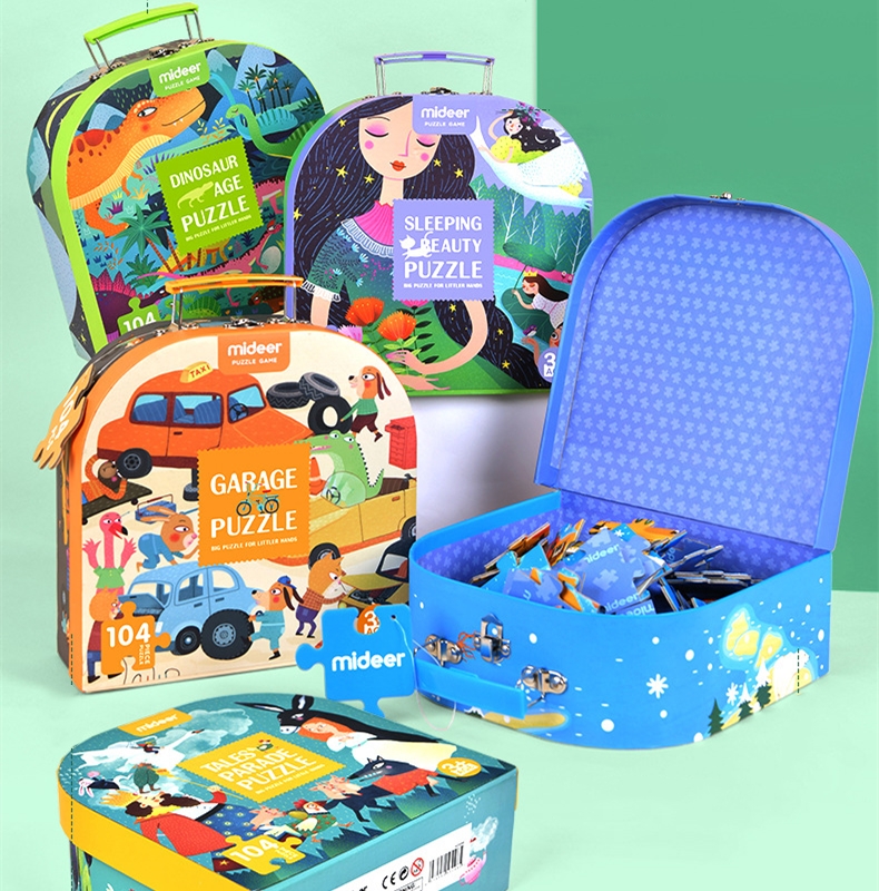 Mideer Kids Big Piece Puzzle World Map Toys Toys Toys Gift Box 100 pcs Princess