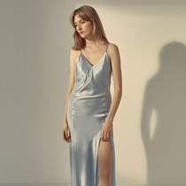 Not JUST Pajama true silk harness sleeping dress with chest cushion heavy-pound mulberry silk sleeping hanger with skirt dress