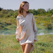 notjustpajama Christmas Date Gift Silk Sleepwear Long Shirt Dress 22 Mumm Home Clothes Pajamas