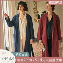 NotJustPajama men and womens robes women autumn and winter pajamas female thick long home clothes women early Spring New