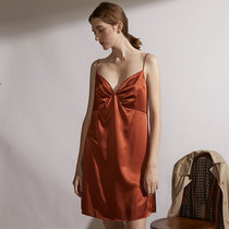 Not JUST Pajama true silk sleeping skirt with skirt in long style pyjamas sauna silk dress