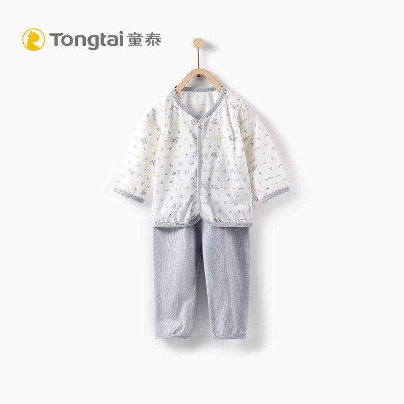 Tongtai 19 trẻ sơ sinh mới hát-to-mở bộ đồ lót 3-18 tháng nam và nữ bé quần trên bộ hai mảnh.