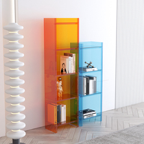 Acrylic display cabinet color transparent display rack clothing store box shoe bag multi-layer floor-standing bookshelf display rack customization