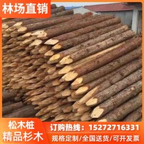 River piling wood high-quality pine wood piles landscaping support rods engineering flood control and flood control tools multi-specification customization