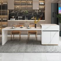 Retractable island table integrated modern simple minimalist light luxury slate kitchen island table home small apartment