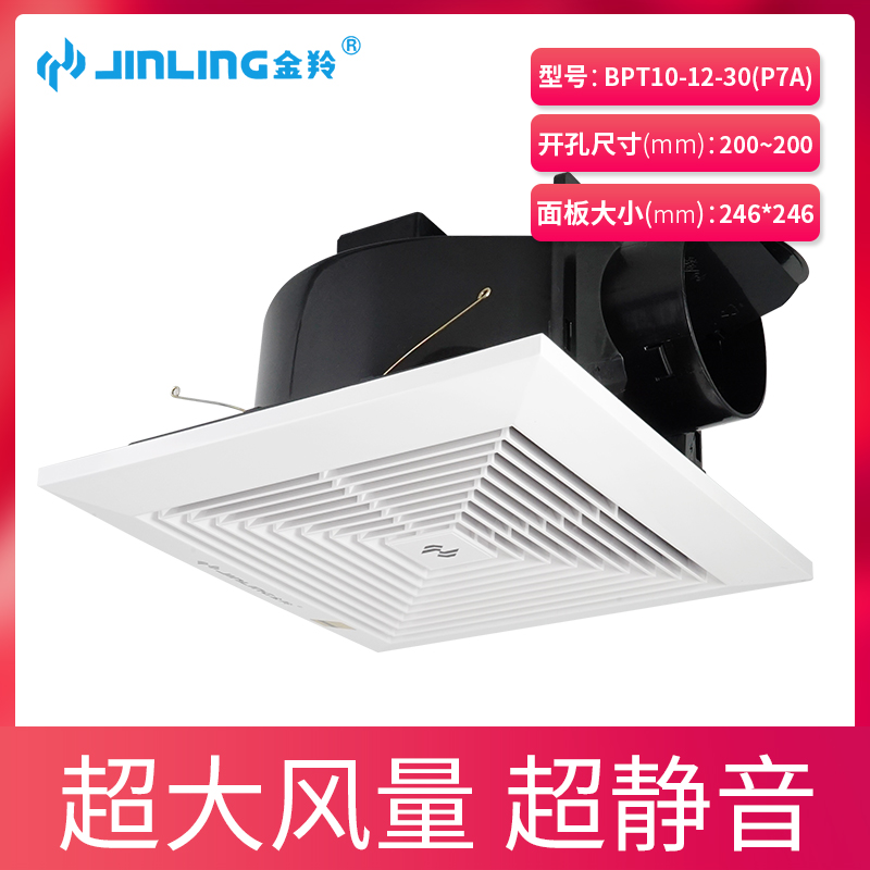 Gold Antelope Exhaust Fan 8 Inch Dressing Room Silent Ceiling Pipe Plasterboard Suction Top BPT10-12-30 (P7A)