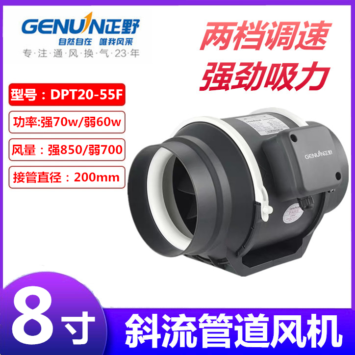 Positive Wildpipe row blower 8-inch turbocharged exhaust fan 200 powerful silent smoke exhaust axial DPT20-55F