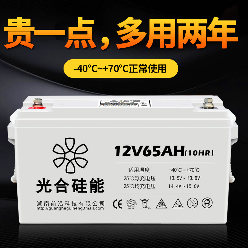 Photosynthetic Silicon Energy 12V65AH Battery Solar Wind Street Light UPS Power Supply Maintenance-Free 12 Volt Battery
