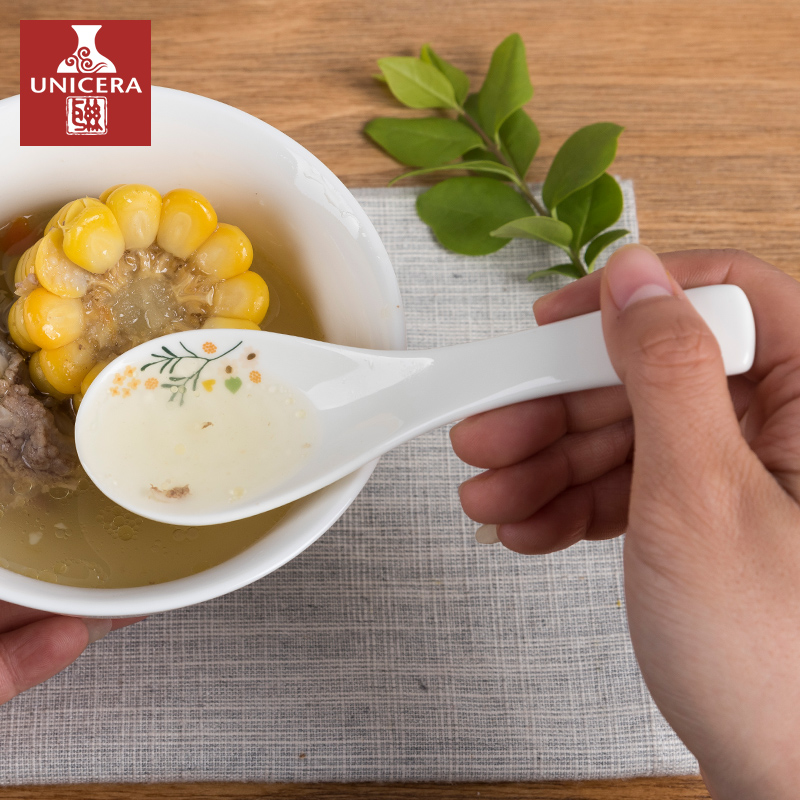 Jingdezhen ceramic spoon household ultimately responds soup spoon, creative small spoon ipads porcelain long handle size spoon, ladle
