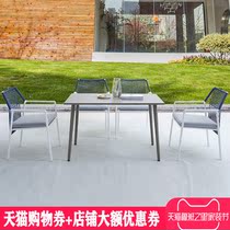 Nordic outdoor table and chair rattan Villa courtyard leisure furniture balcony rattan chair outdoor garden outdoor woven chair