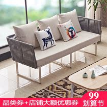 Nordic balcony sun room rattan art outdoor sofa rattan sofa combination living room rattan chair courtyard furniture Leisure