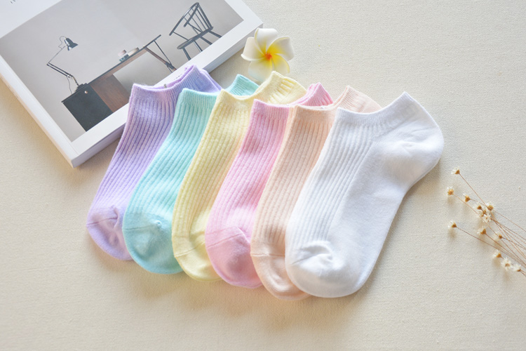 Vớ nữ vớ nông miệng Hàn Quốc dễ thương cotton mùa hè thấp để giúp khử mùi trắng vớ thuyền nữ mỏng nữ vớ cotton - Vớ bông quần tất bông dày