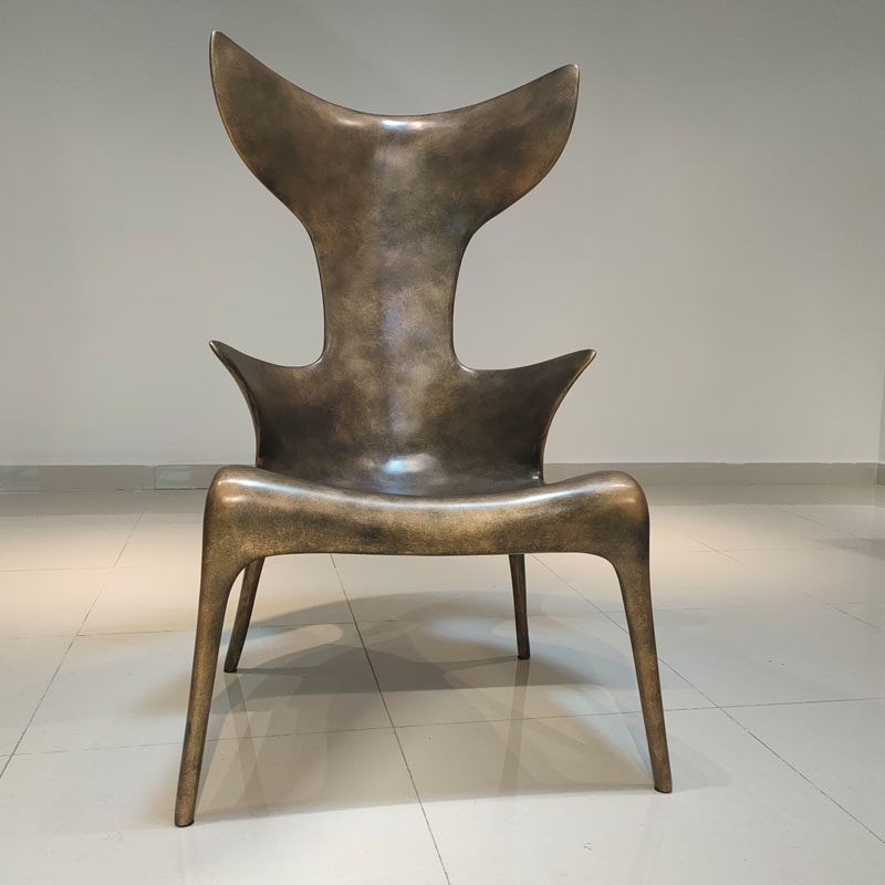 Light Extravagant Nordic Designer Armrest Fashion Single Deer Corner Chair Fiberglass Art Profiled Creative Genuine Leather Casual Chair