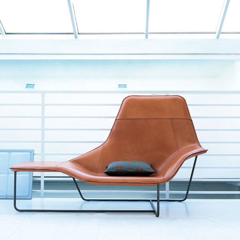 Light luxury modern leather shaped glass steel fabric curved lounge chair designer casual creativity negotiated sofa