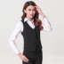 Bộ vest vest nữ mùa thu và mùa đông Hàn Quốc Slim ngắn ngân hàng khách sạn vest chuyên nghiệp mặc vest nữ bộ vest nữ Áo vest