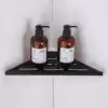 Export Germany black stainless steel powder room bathroom triangle wall corner shelf Shower room wall hardware