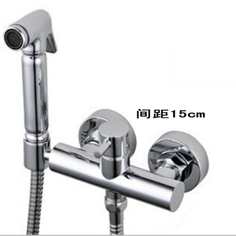 Full copper hot and cold water mixing booster type Maternity cleaner spray gun toilet flushing tap suit