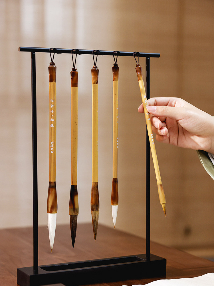 [Xiling Yinshe]Rumengling Four Treasures of the Study Set Gift Box - Complete Set of Pen, Ink, Paper, and Inkstone with Pen Rest, Pen Holder, Pen Stand, Ruler, and Ornaments - High-End Beginner Adult Introductory Calligraphy and Chinese Painting Gift