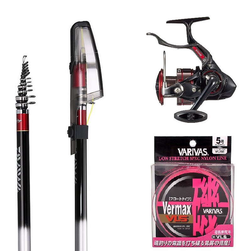 DAIWA and CYGNUS CS Isopole Fishing Rod and Iso Rod Suit Black Snapper Carbon Fishing Rod