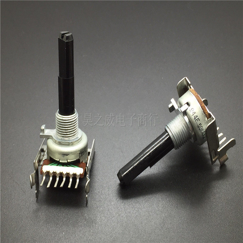 1613 type dual channel with bracket potentiometer Japan imported potentiometer A50K 30MM half shaft with thread 6 feet