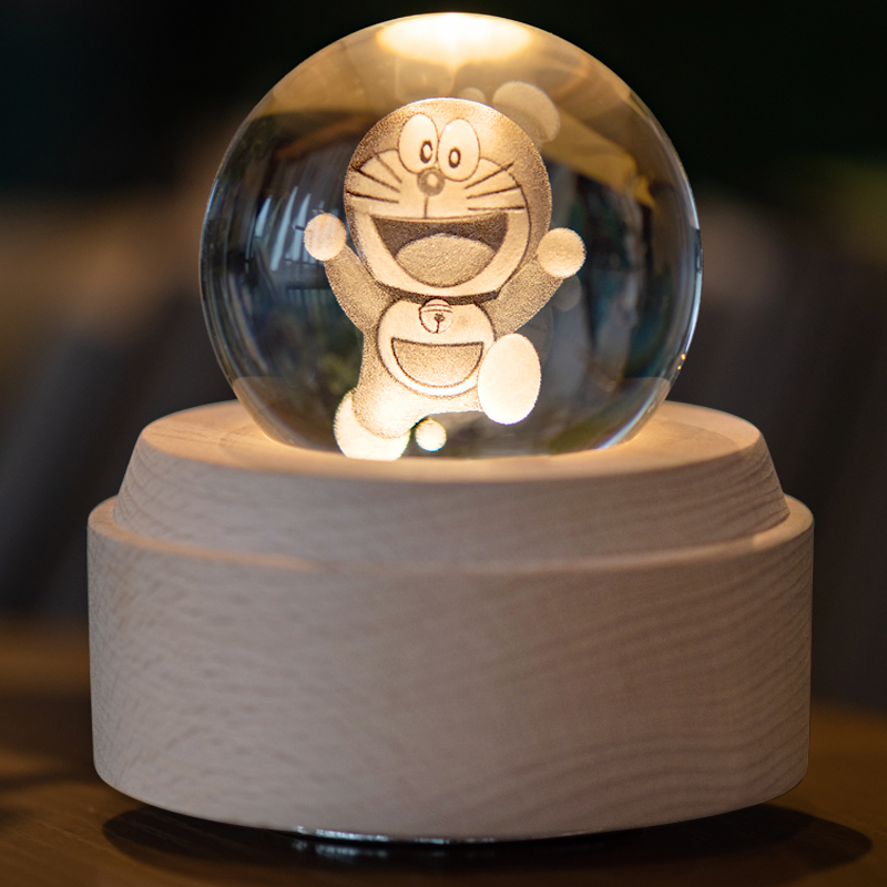 Doxa A Dream Water Crystal Ball Music Box Birthday Gift Girl Girl Machine Cat Octaphonic Box 61 Children's Day