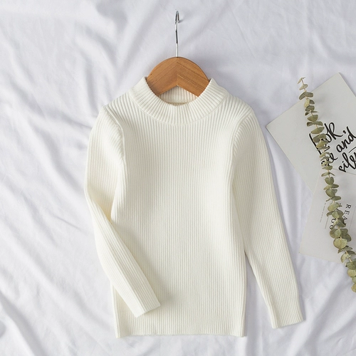 Хлопковый детский трикотажный приятный телу свитер подходит для мужчин и женщин для раннего возраста, круглый воротник