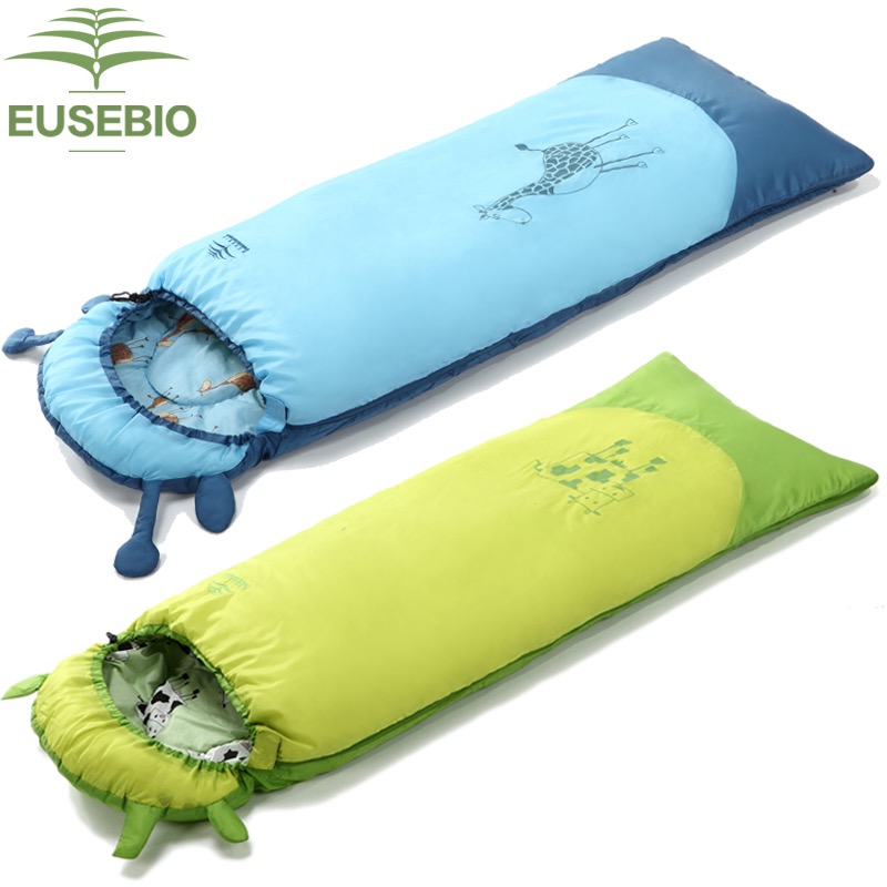 EUSEBIO Sleeping Bag Children Spring Summer Autumn Winter Outdoor Thickened Warmth Indoor Kick Prevention Sleeping Bag by Student Nap