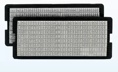 Movable type alphanumeric combination word plate word nail Self-matching word plate Card tooth thickness slot Year, month, day label word grain