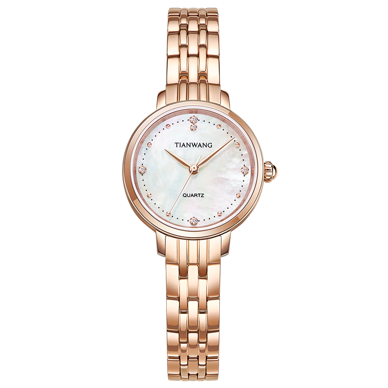 Tianwang Quartz Watch, Fashionable Steel Band Women's Watch, Mother-Of-Pearl Dial, Elegant Small Square Watch, Ladies' Watch 31275