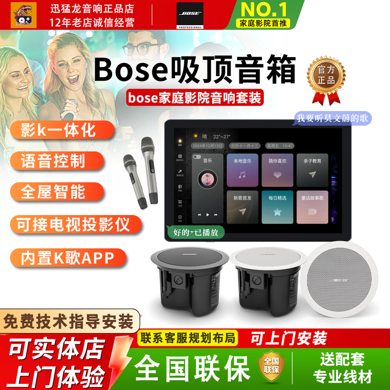 Dr. Bose Ceiling Speakers Embedded Audio Karaoke Ceiling Speakers for Home Living Room Conference Room Audio