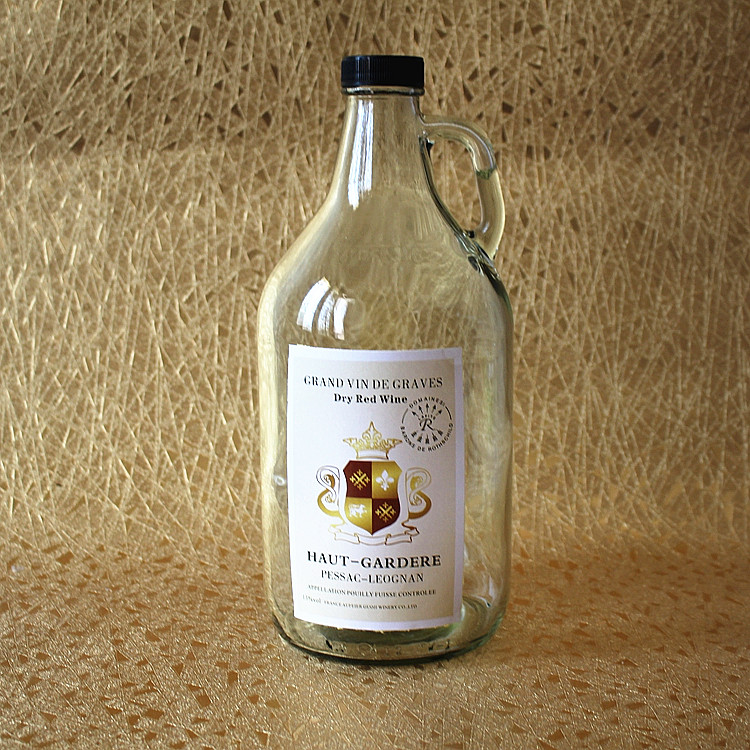 California glass bottle 4 catties large sealed bottle Home-brew container Medicinal wine bottle Wine bottle Fruit wine bottle