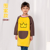 Childrens hood Waterproof Long Sleeves Drawing Clothes Custom Logo Cartoon Outwear Kindergarten Painting Fine Art Calligraphy Apron