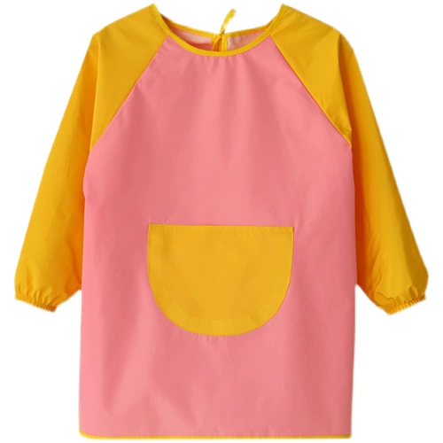 Детский водонепроницаемый нагрудник, лонгслив для детского сада для еды, художественный фартук, делается под заказ, с печатью вашего логотипа