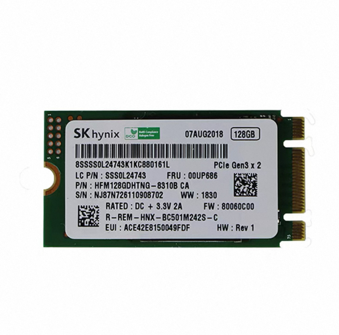 Sk Hynix Bc501 128g 256G.2242Nvme Desktop Laptop Solid State Drive Ssd
