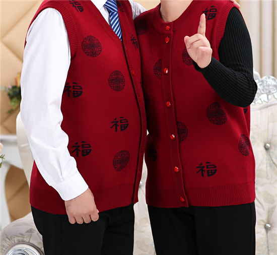 Những người đàn ông trung niên và những người yêu thích phụ nữ mặc áo len len cashmere năm nay áo len đỏ cha đan áo vest nam công sở