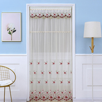 Yellow Double Layer Yarn Bedroom Long Door Cord Fabric Art Lace Single Open All Season Mosquito Repellent Decoration Partition Breathable Curtains