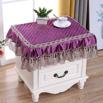 Purple Bed Head Cabinet Square Towels Round Table Non-slip Suede Cloth Thickened Tea Table Cloth Art TV Cabinet Multipurpose Cover Towels for dinner table