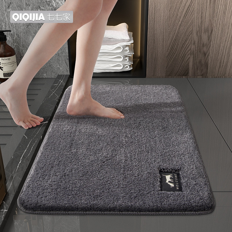 Bathroom suction floor mat Home toilet door carpet door mat Bathroom toilet foot pad toilet non-slip mat