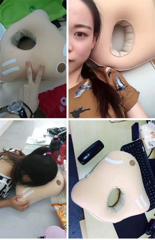 gối thở văn phòng ăn trưa ngủ gối sinh viên gối Pashui Nhật Bản Papa gối hình chữ U Desktop rỗng - Gối gối cho mẹ bầu