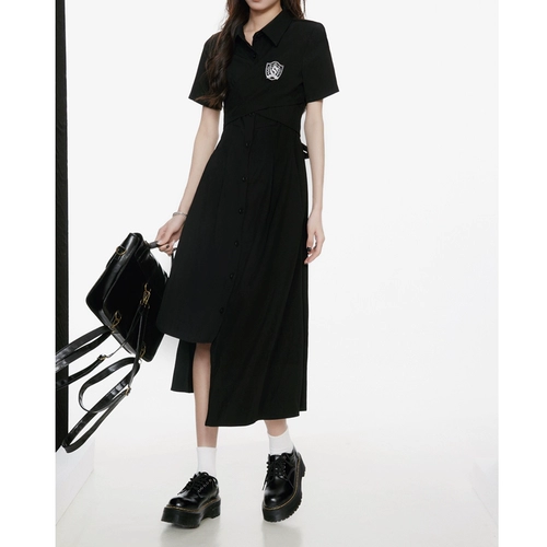 Черное летнее платье, приталенный корсет, длинная юбка, изысканный стиль